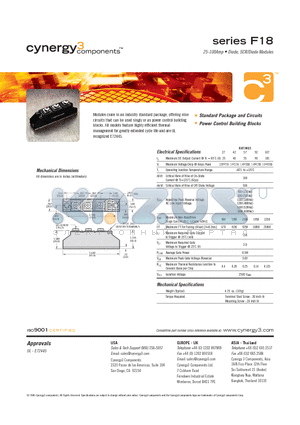 F1842SD400 datasheet - 25-100Amp,Diode, SCR/Diode Modules