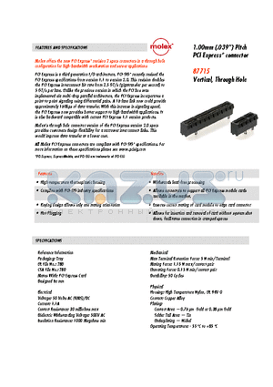 87715-9X01 datasheet - PCI Express* connector