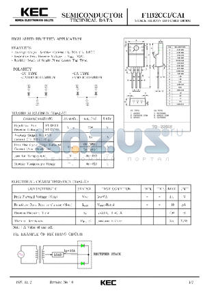 F1B2CAI datasheet - STACK SILICON DIFFUSED DIODE (HIGH SPEED RECTIFIER)