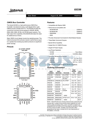 CS82C88 datasheet - CMOS Bus Controller