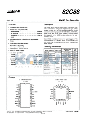 CS82C88 datasheet - CMOS Bus Controller