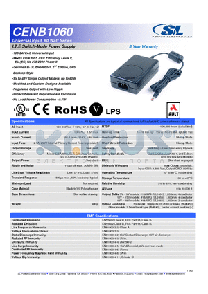 CENB1060 datasheet - I.T.E Switch-Mode Power Supply