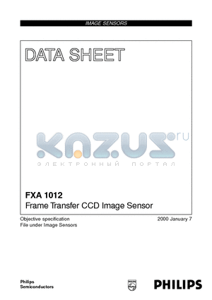 FXA1012 datasheet - Frame Transfer CCD Image Sensor