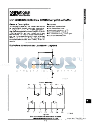 DS1630B datasheet - Hex CMOS Compatible Buffer