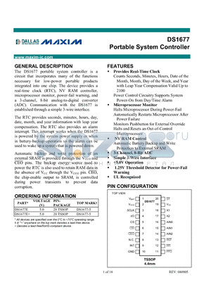 DS1677E datasheet - Portable System Controller