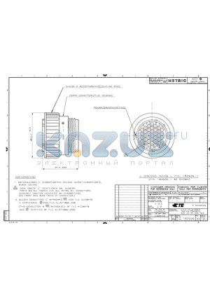 182926 datasheet - C.P.C. PLUG ASSY FOR PIN CONTACTS SIZE 23-37, REV. SEX