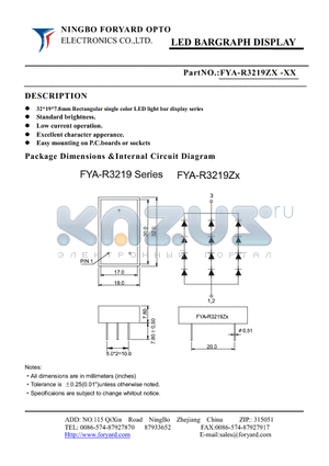 FYA-R3219ZX-3 datasheet - LED BARGRAPH DISPLAY