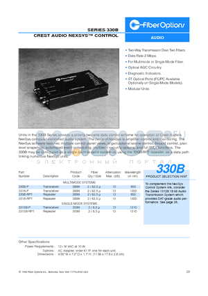 331B-P datasheet - CREST AUDIO NEXSYS CONTROL