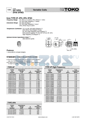 332PN-3493Z datasheet - Variable Coils