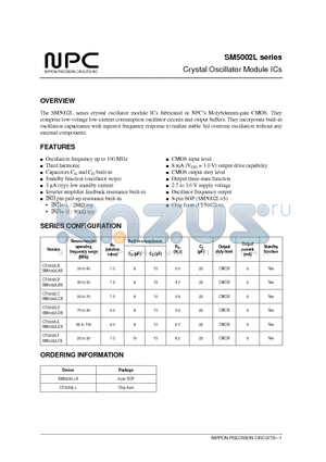 CF5002LA datasheet - Crystal Oscillator Module ICs