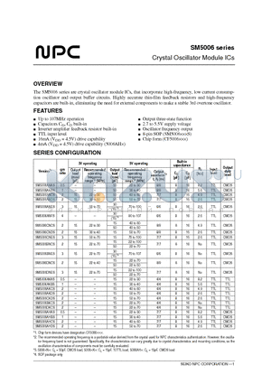 CF5006AKD-1 datasheet - Crystal Oscillator Module ICs