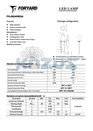 FYL-3014VRC1A datasheet - LED LAMP