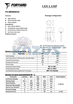 FYL-48D3SUEC1A datasheet - LED LAMP