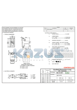 882-03-001 datasheet - EMI FILTER