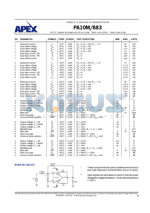 883 datasheet - TABLE 4 GROUP A INSPECTION