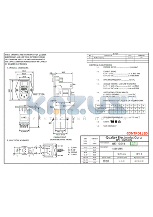 883-10016 datasheet - EMI FILTER