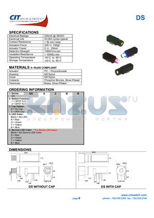 DS1CRY datasheet - CIT SWITCH