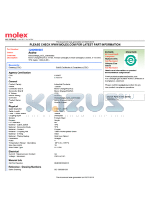 884030K03M010 datasheet - Micro-Change (M12) 4 Pole, Female (Straight) to Male (Straight) Cordset, 4-18 AWG TPE Cable, 1.0M (3.28 )