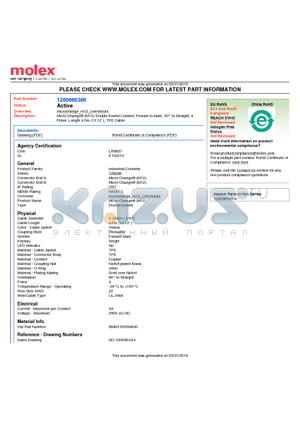 884031K05M040 datasheet - Micro-Change (M12) Double-Ended Cordset, Female to Male, 90` to Straight, 4 Poles, Length