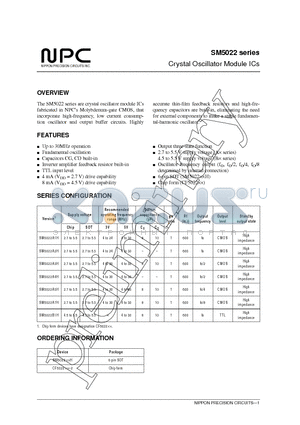 CF5022B1-2 datasheet - Crystal Oscillator Module ICs