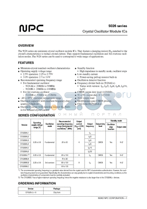 CF5026AL3 datasheet - Crystal Oscillator Module ICs