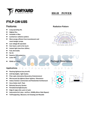 FYLP-1W-UBS datasheet - HIGH POWER