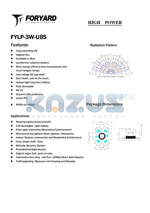 FYLP-3W-UBS datasheet - HIGH POWER