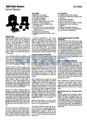 CSDA1DC datasheet - CURRENT SENSORS