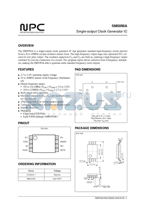 CF5050A-1 datasheet - Single-output Clock Generator IC