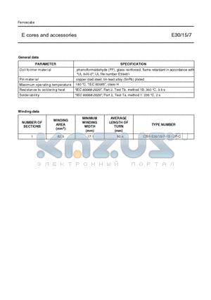 CSH-E30-1S-12P-C datasheet - E cores and accessories