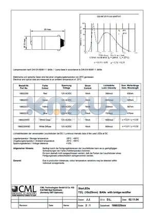 18602252 datasheet - StarLEDs T31/4 (10x25mm)BA9s with bridge rectifier