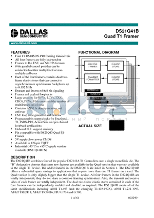 DS21Q41BTN datasheet - Quad T1 Framer