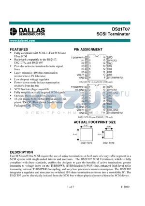 DS21T07 datasheet - SCSI Terminator