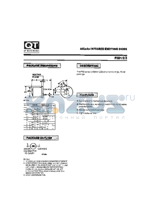 F5D1 datasheet - AIGAAS INFRARED EMITTING DIODE