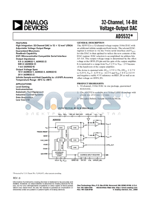 AD5532-1 datasheet - 32-Channel, 14-Bit Voltage-Output DAC