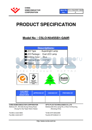 CSLO-N34SSB1-QA0R datasheet - LED