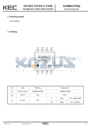 KMB012N30Q datasheet - FLP-8 PACKAGE