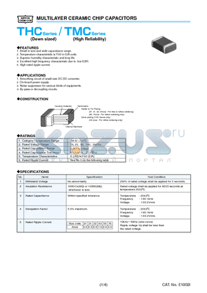 KMC101E334M32N0T00 datasheet - MULTILAYER CERAMIC CHIP CAPACITORS