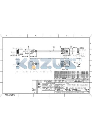 887683520 datasheet - HDMI(M) TO DVI-D(M) CABLE ASSY