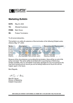 E31C2D3A2A-77.760M datasheet - OSCILLATOR