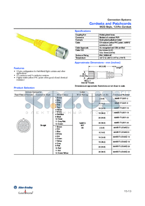 889M-F12X9AE-2 datasheet - Cordsets and Patchcords