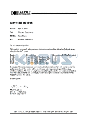 E31F4D3B1A-155.520M datasheet - OSCILLATOR