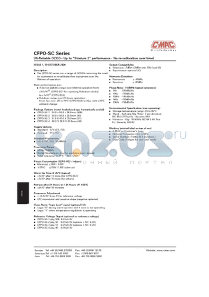 CFPO-SC-140C12A80 datasheet - Hi-Reliable OCXO