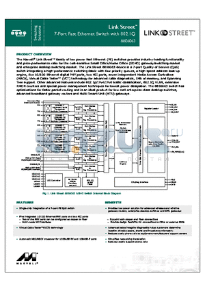 88E6063 datasheet - 7-Port Fast Ethernet Switch with 802.1Q