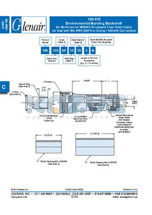 189-015M1111-3B datasheet - Environmental Banding Backshell