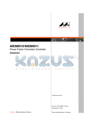 88EM8010 datasheet - Power Factor Correction Controller