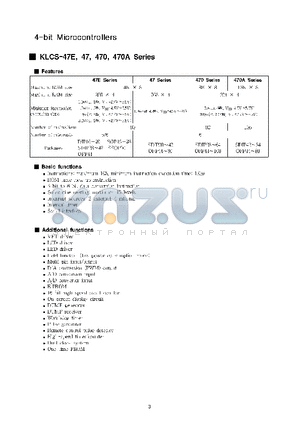KMP47C102 datasheet - 4-BIT MICROCONTROLLERS