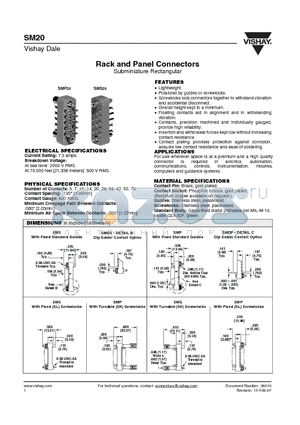 CSMBP20G-11RSK3030 datasheet - Rack and Panel Connectors Subminiature Rectangular