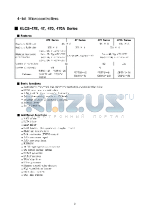 KMP47C242BN datasheet - 4-BIT MICROCONTROLLERS