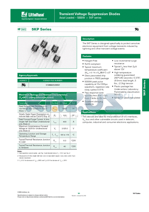 5KP7.0CA datasheet - Transient Voltage Suppression Diodes